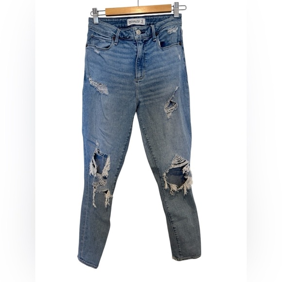 Abercrombie & Fitch Jeans Women's Size 27 The Super Skinny Ankle High Rise - Picture 2 of 9